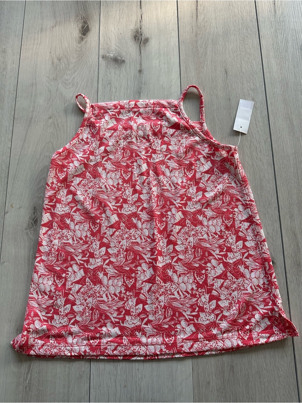 Loft Square Neck Floral Tank Top Pink/White XS NWT